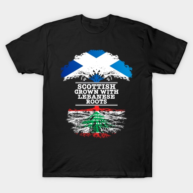 Scottish Grown With Lebanese Roots - Gift for Lebanese With Roots From Lebanon T-Shirt by Country Flags